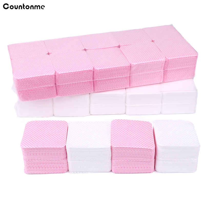 Nail Art Pink - 1000개 면 네일 폴리쉬 리무버 냅킨