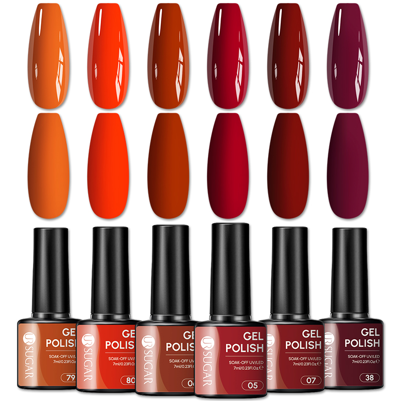 Nail Art Orange - UR SUGAR 1/6개입 펌킨 오렌지 레드