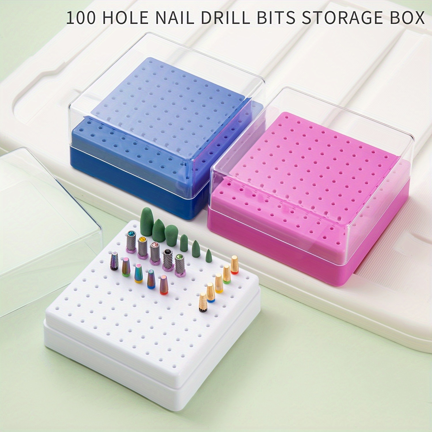 Nail Drill Machine - 30/100 홀 1PC 다양한 스타일의 휴대용