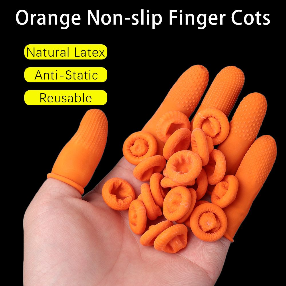 Nail Art Orange - 100개입, 재사용 가능한 손가락 보호용 네일