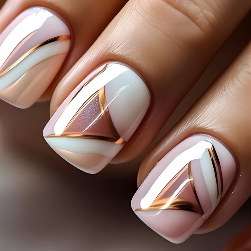 24 개/대 귀여운 달콤한 짧은 사각형 패션 착용 네일 - Nail Art Press On 리뷰 및 가격
