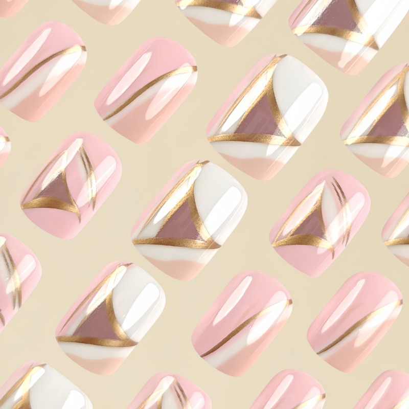24 개/대 귀여운 달콤한 짧은 사각형 패션 착용 네일 - Nail Art Press On 리뷰 및 가격
