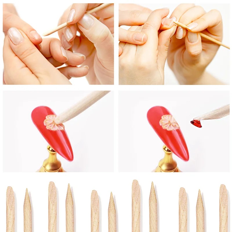 10-30개 네일 큐티클 푸셔 오렌지 우드 스틱, 네일 - Nail Art Orange 리뷰 및 가격