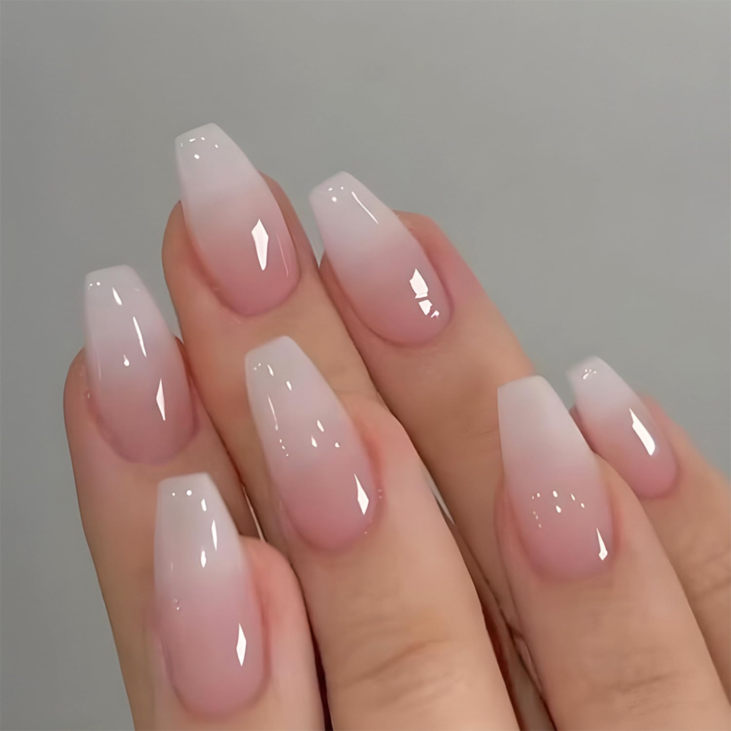 인조 네일 아트에 적합한 광택 있는 짧은 관 모양 그라 - Nail Art Pink 리뷰 및 가격