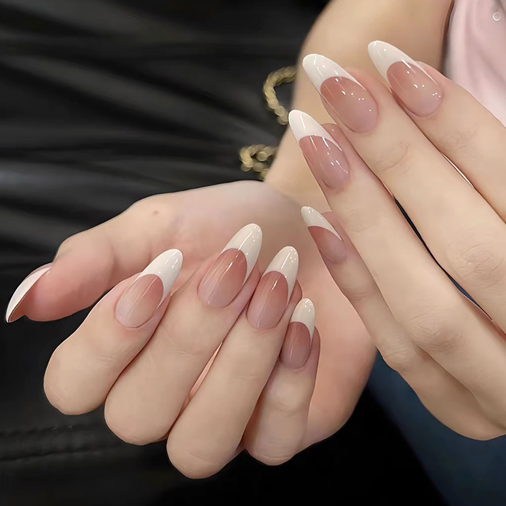 120pcs 핑크 미디엄 아몬드 프렌치 틀린 손톱 그라 - Nail Art Pink 리뷰 및 가격