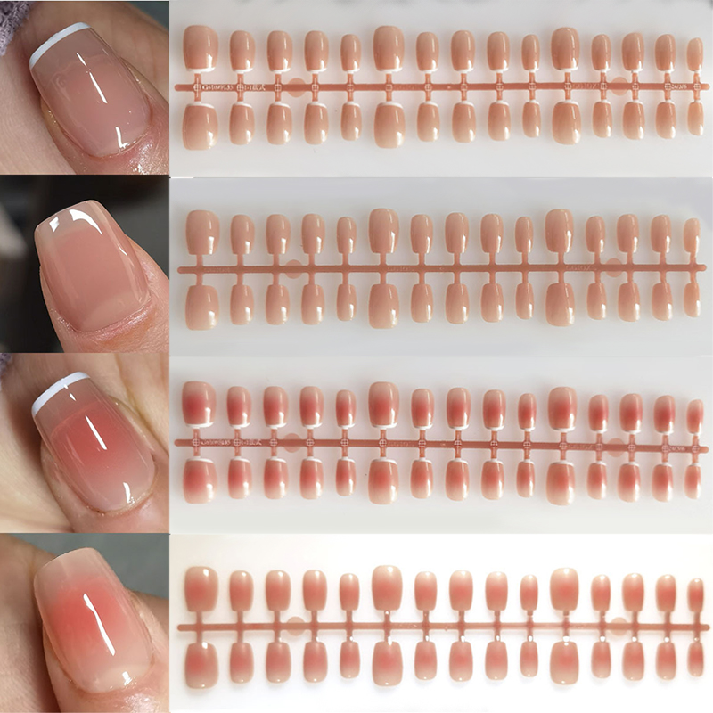 그라디언트 가짜 손톱, 프렌치 블러시 누드 네일, 방수 - Nail Art Pink 리뷰 및 가격