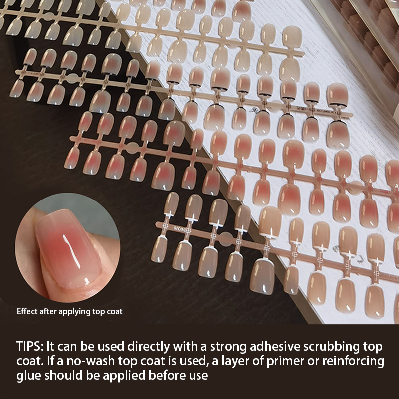 그라디언트 가짜 손톱, 프렌치 블러시 누드 네일, 방수 - Nail Art Pink 리뷰 및 가격